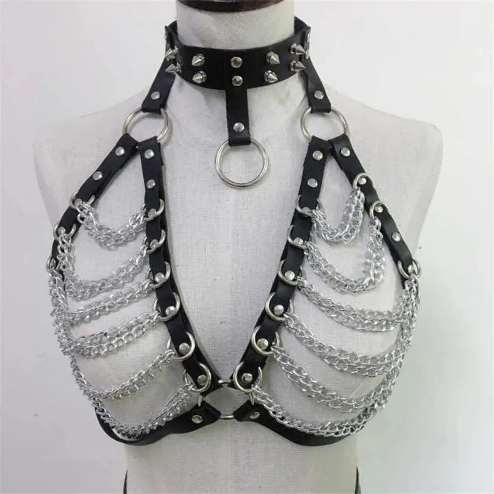 Başka Erotica Wear Zincir Detaylı Fantezi Harness