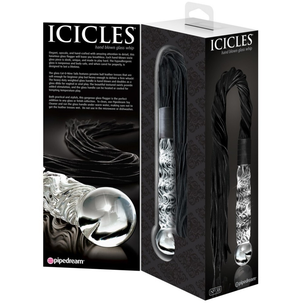 Pipedream İcicles Hand Blown Glass Whip Cam Kırbaç