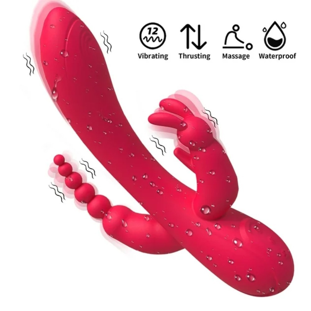 bAŞKa Sex Toys  Meilisa 3 İn 1 Clitoral Massager Rabbit Vibratör