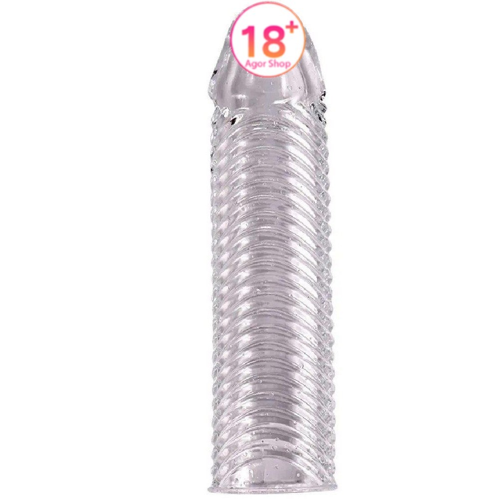 Shequ Dylan Penis Sleeve Silikon Şeffaf Penis Kılıfı SQ-ML10010