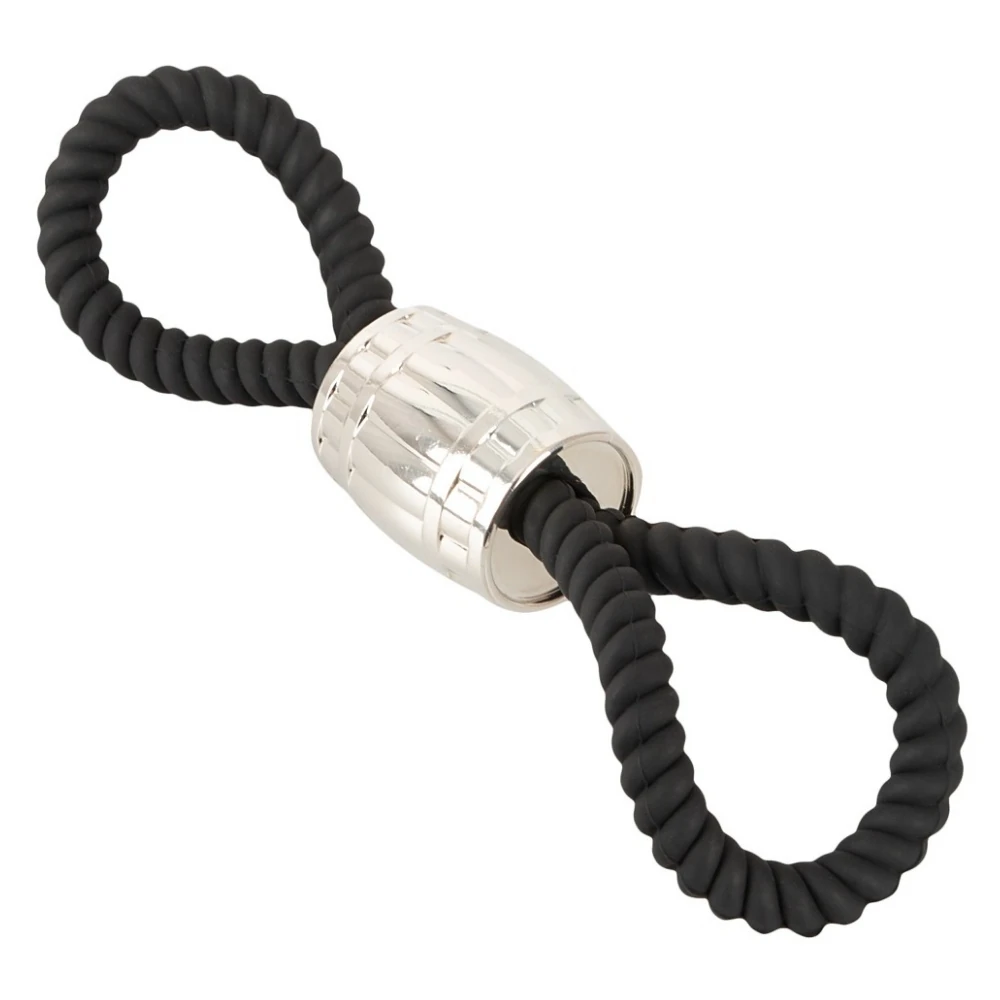 Rebel Men's Gear Heavy Rope Cock Strap With Two Loops Penis Halkası