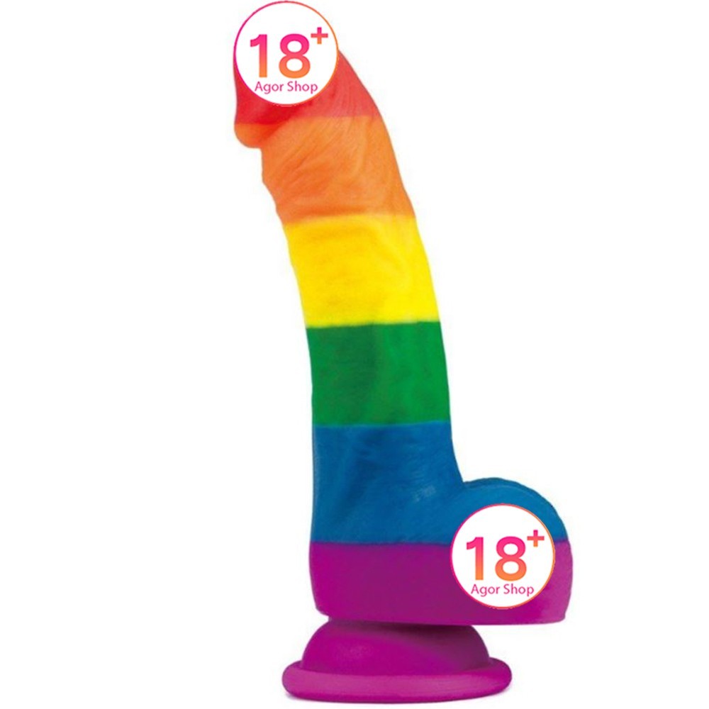Lovetoy Prider Dildo 20 cm Renkli Soft Doku Realistik Penis LV410027