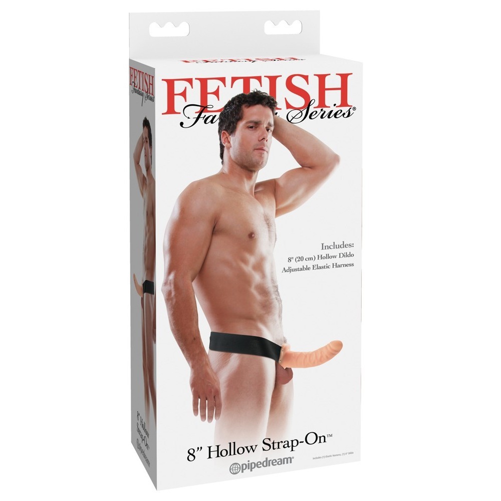 Pipedream Fetish Fantasy Series 8 İnch Hollow Strap-On Flesh