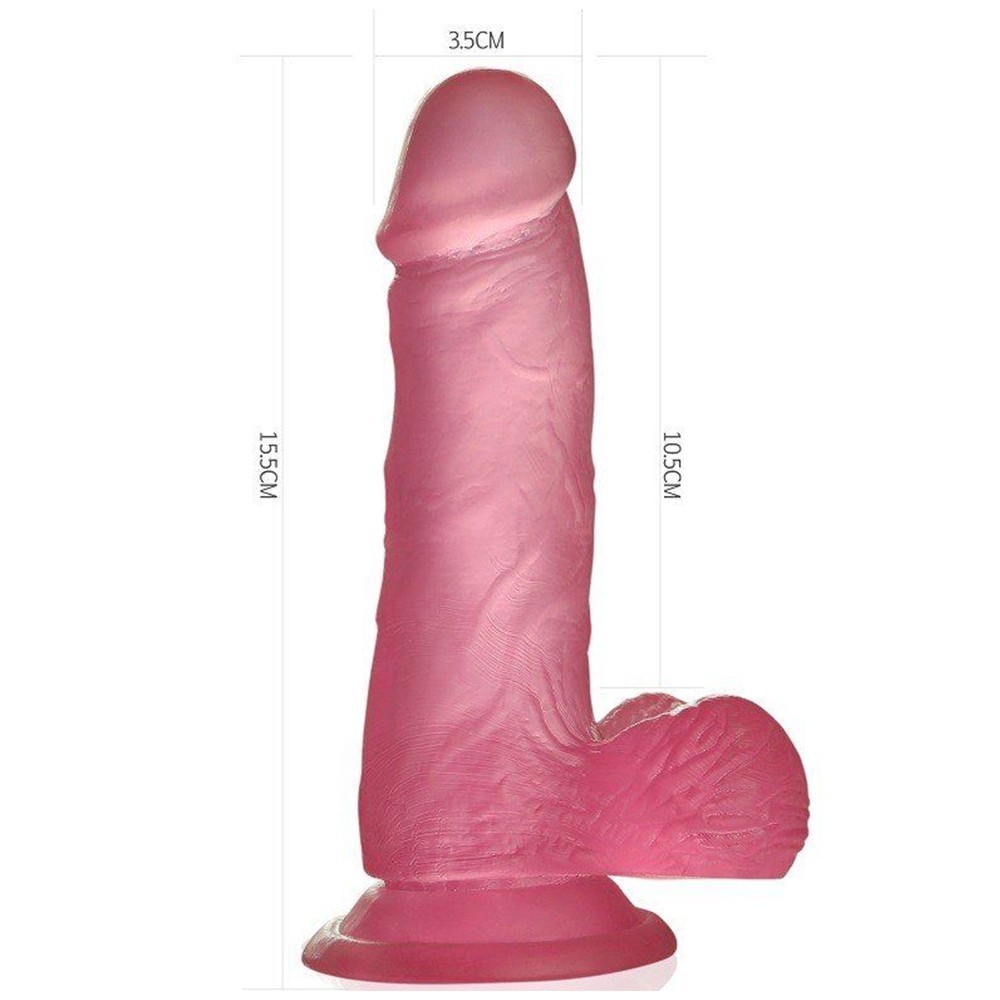 Lovetoy Jelly Studs Pink Dildo Small 15 cm Jel Penis LV3102