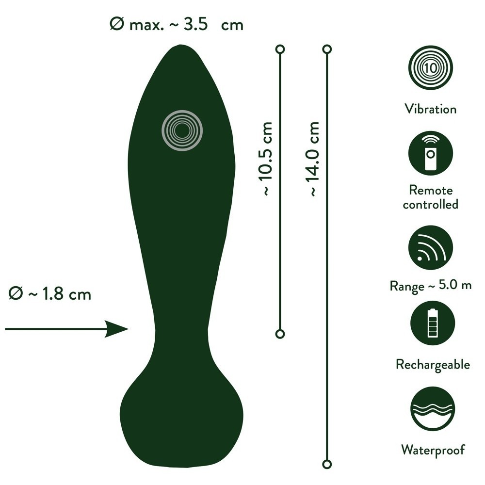 Emerald Love Luxurious Remote Control Anal Plug Vibrator