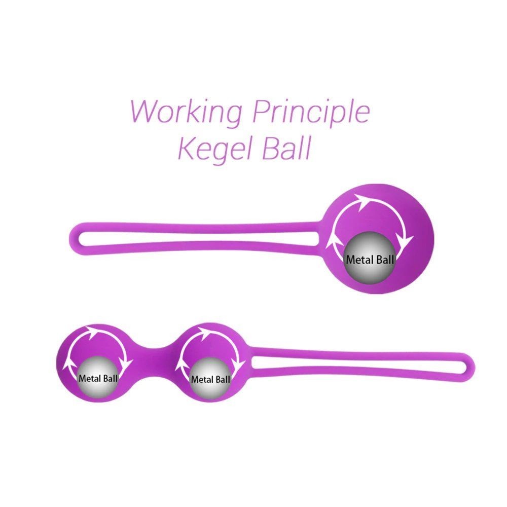 bAŞKa Kegel Benwa Ball Medikal Silikon Metal Jiggle Kegel Top-Mor