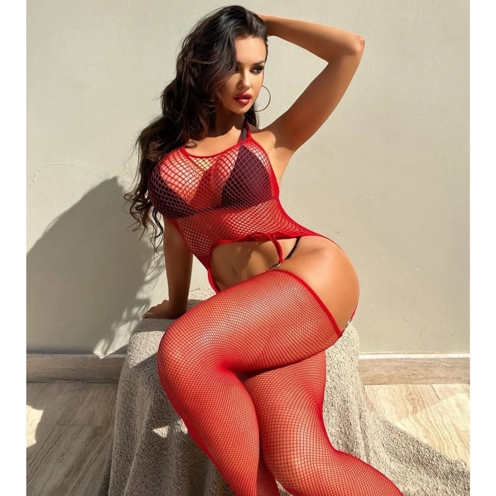 Başka Vivaldy Fileli ve Halkalı Vücut Çorabı