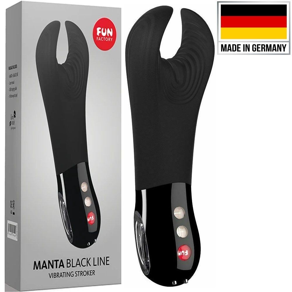 Fun Factory Manta Penis Vibratör Siyah Çizgi Titreşimli Stroker Masturbator