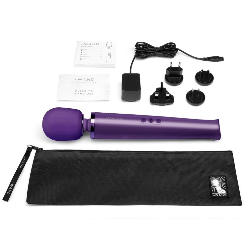 Le Wand Rechargeable Body Massager Masaj Wand Vibrator-Purple