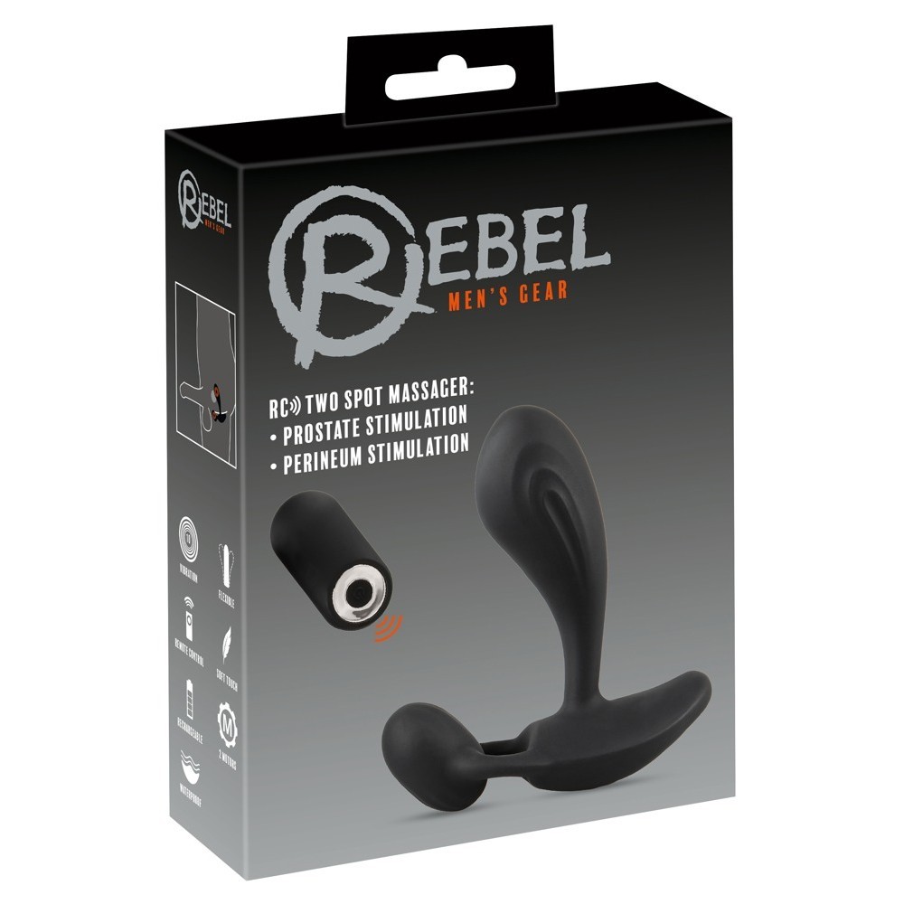 Rebel Men's Gear RC Two Spot Massager Uzaktan Kumanda Anal Vibratör