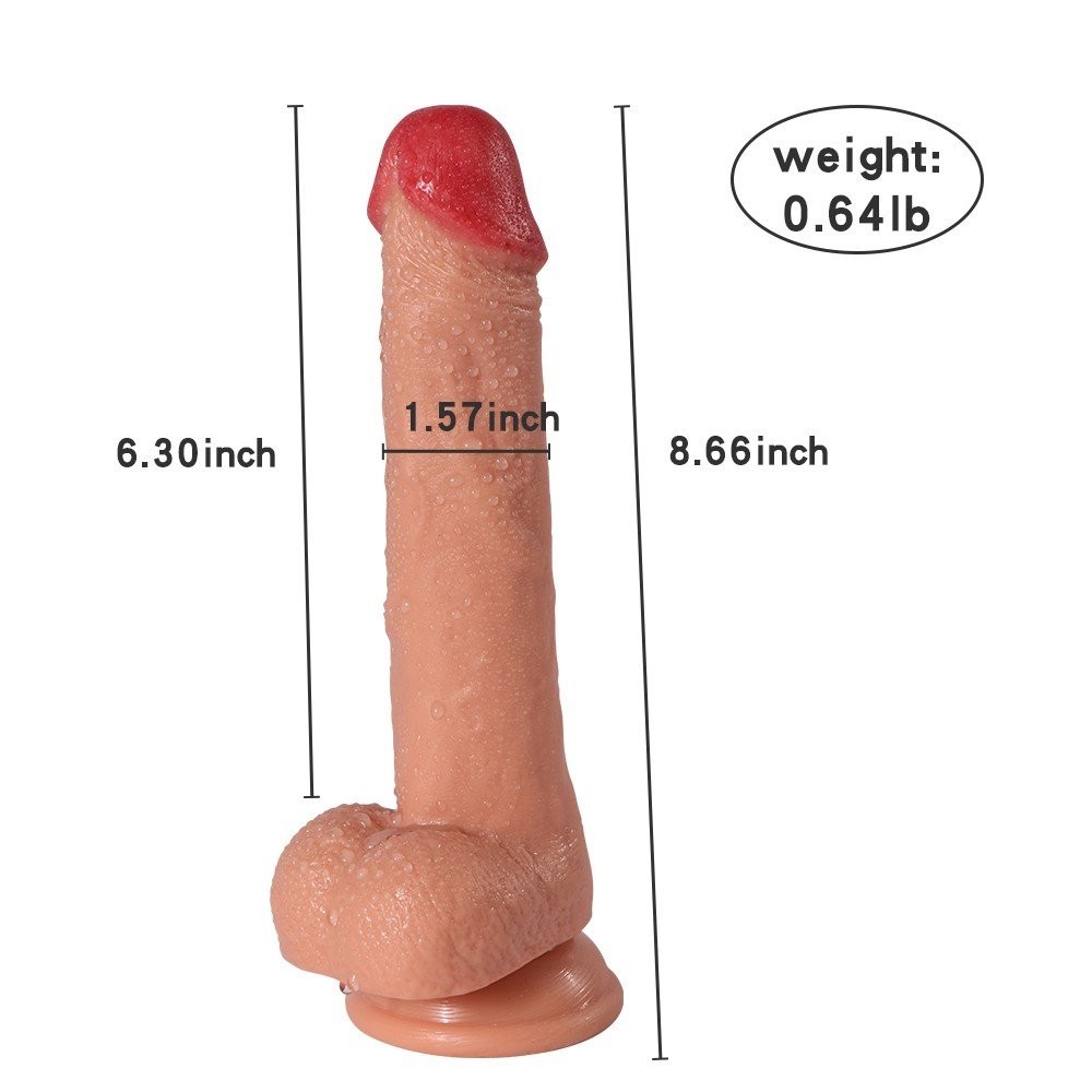 Shequ Dildo Series Bill 23 cm Natural Doku Uzaktan Kumanda Realistik Vibratör SQ-WBE10044
