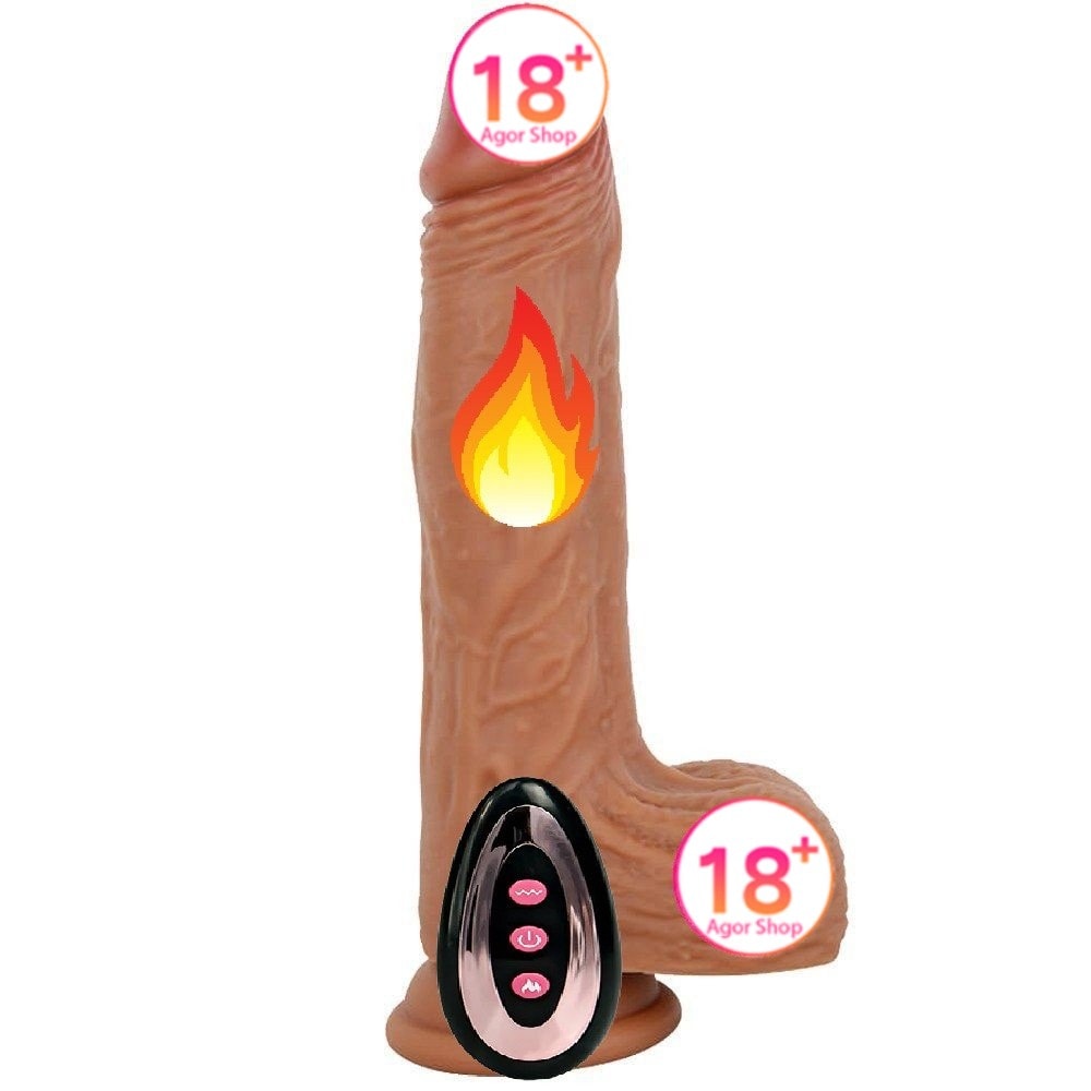 Marcelo Natural Doku Aktif Isıtmalı İleri Geri Hareketli Dildo