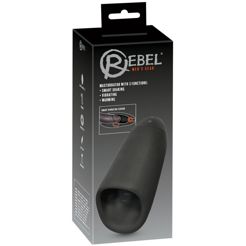 Rebel Men's Gear Masturbator with 3 Functions Silicone Masturbator