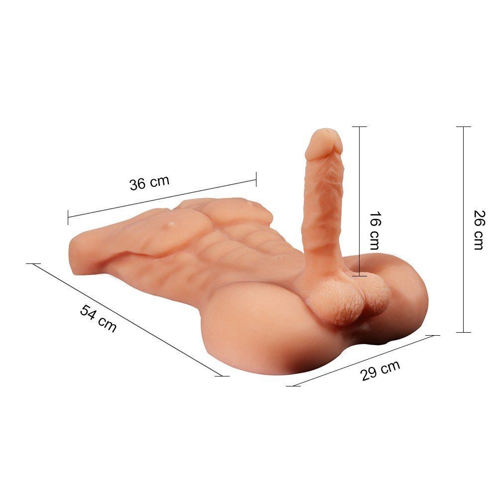 Xise Daniel Yarım Vücut Realistik Penisli Erkek Masturbator XS-MA30008