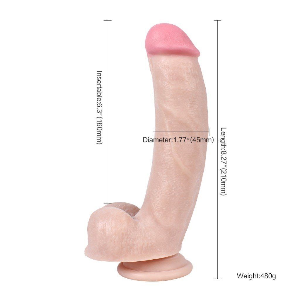 Dildo Series Bruce Wills 22 Cm Yumuşak Realistik Dokulu Penis XS-WBC10008
