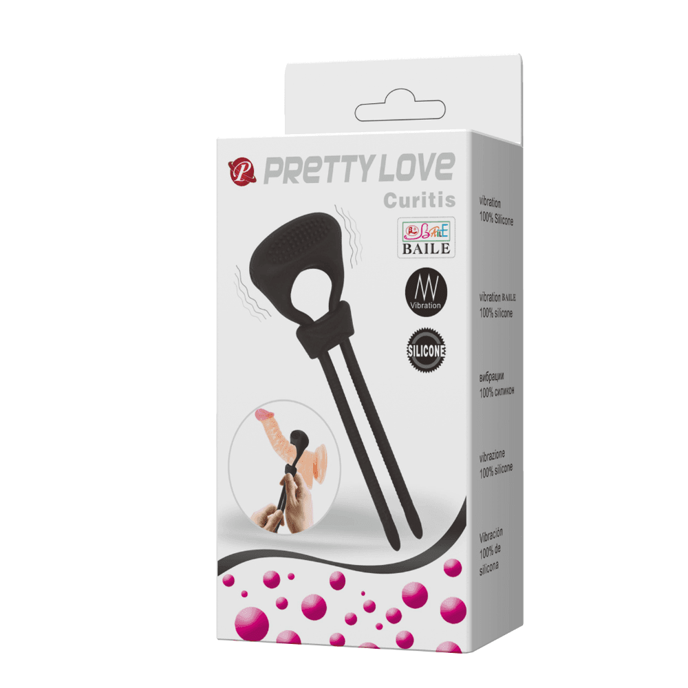 Pretty Love Curitis Ayarlanabilir Titreşimli Penis Halka ve Penis Kelepçesi