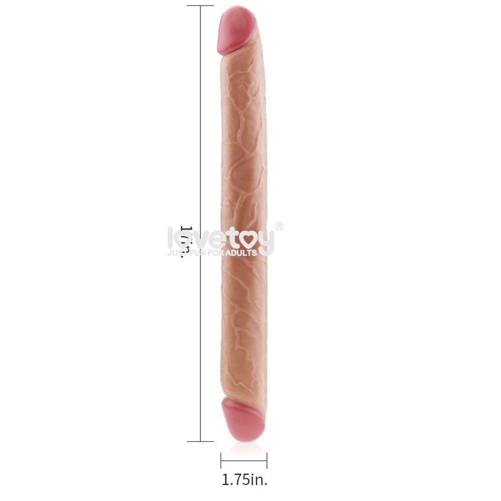 Lovetoy King Size Realistic Slim Ultra Double Dildo 45 cm Realistik Penis LV2213