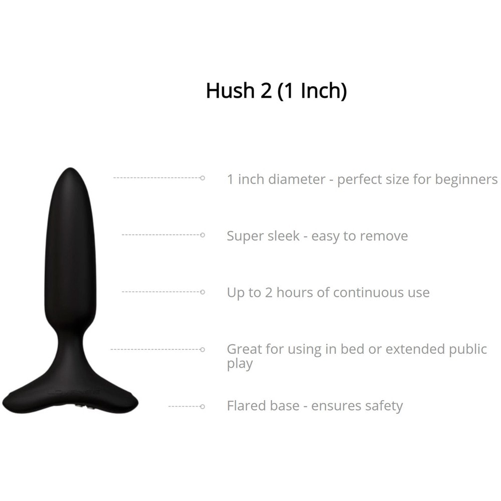 Lovense Hush 2 X-Small Telefon Kontrollü Titreşimli Anal Plug