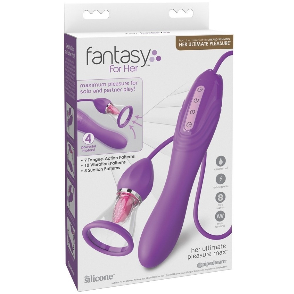 Pipedream Fantasy for Her Ultimate Pleasure Max Emiş Güçlü Dil Vibratör