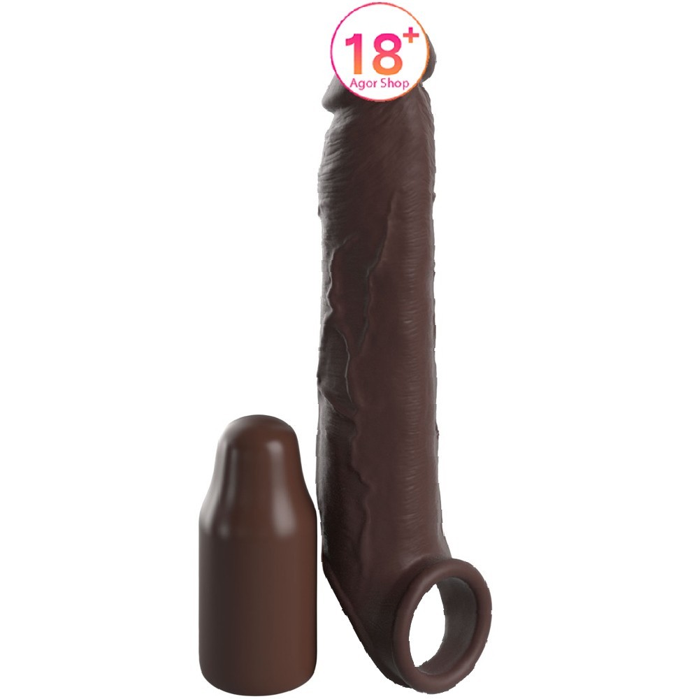 Pipedream Fantasy X-Tensions Elite 3'' Longer Strap Penis Sleeve Brown