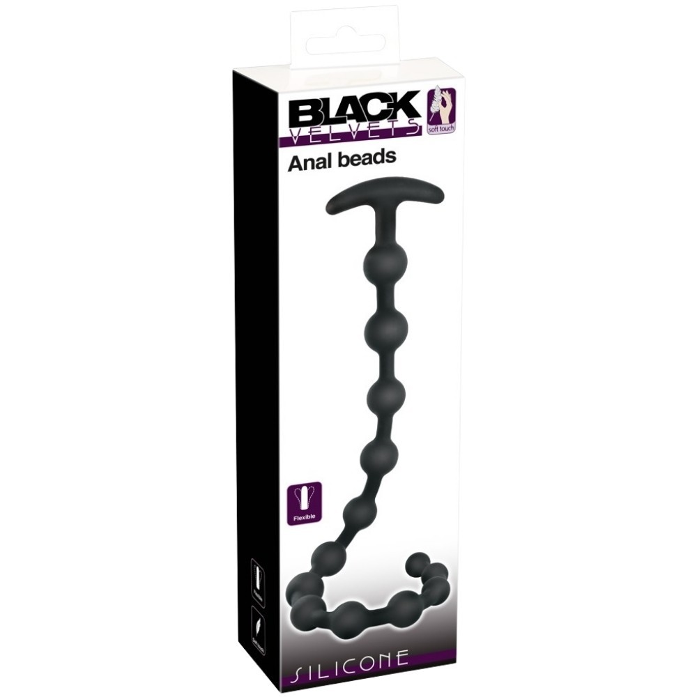 Black Velvets Anal Beads 50 Cm Silikon Alıştırıcı Anal Boncuk