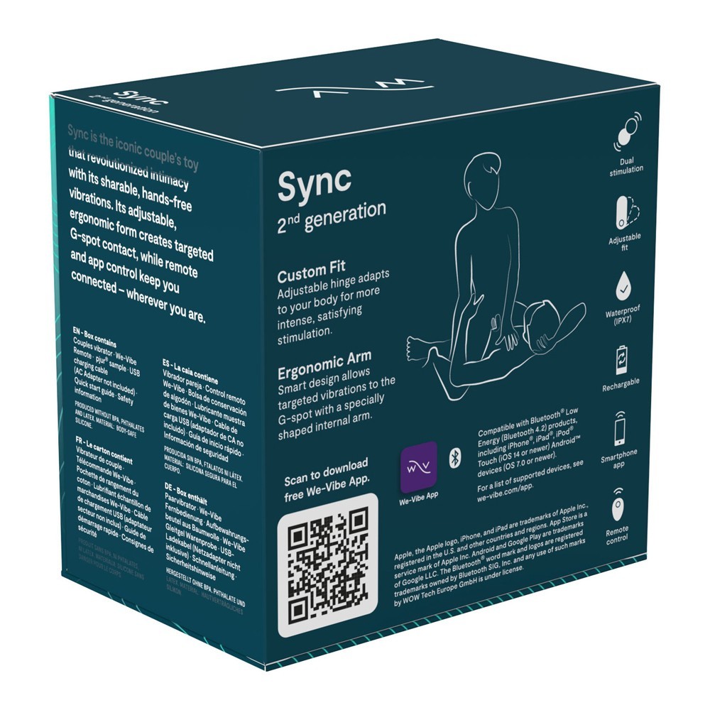 We-Vibe The New Sync 2 Remote & App Controlled Couples Vibrator