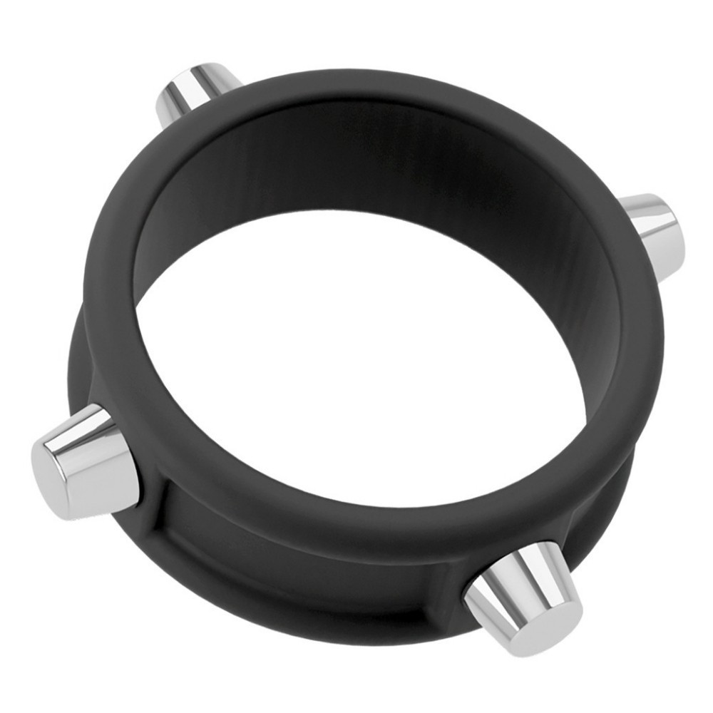 Rebel Men's Gear Cock Ring With Studs Penis Halkası