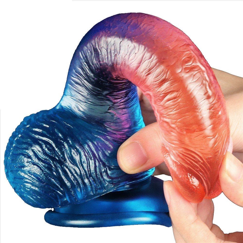 Lovetoy Dazzle Studs Dildo 19 cm Eğik Realistik Penis LV318012
