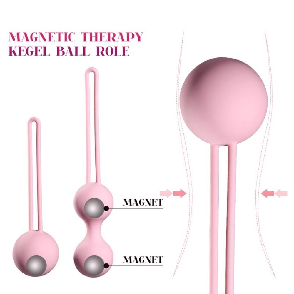 bAŞKa Kegel Benwa Ball Medikal Silikon Metal Jiggle Kegel Top Set-Purple