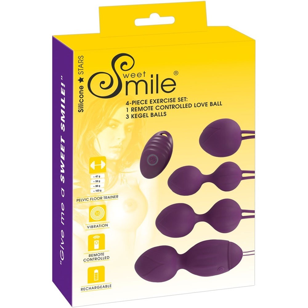 Sweet Smile 4 Piece Kegel Exercise Set PC Kegel Vibratör