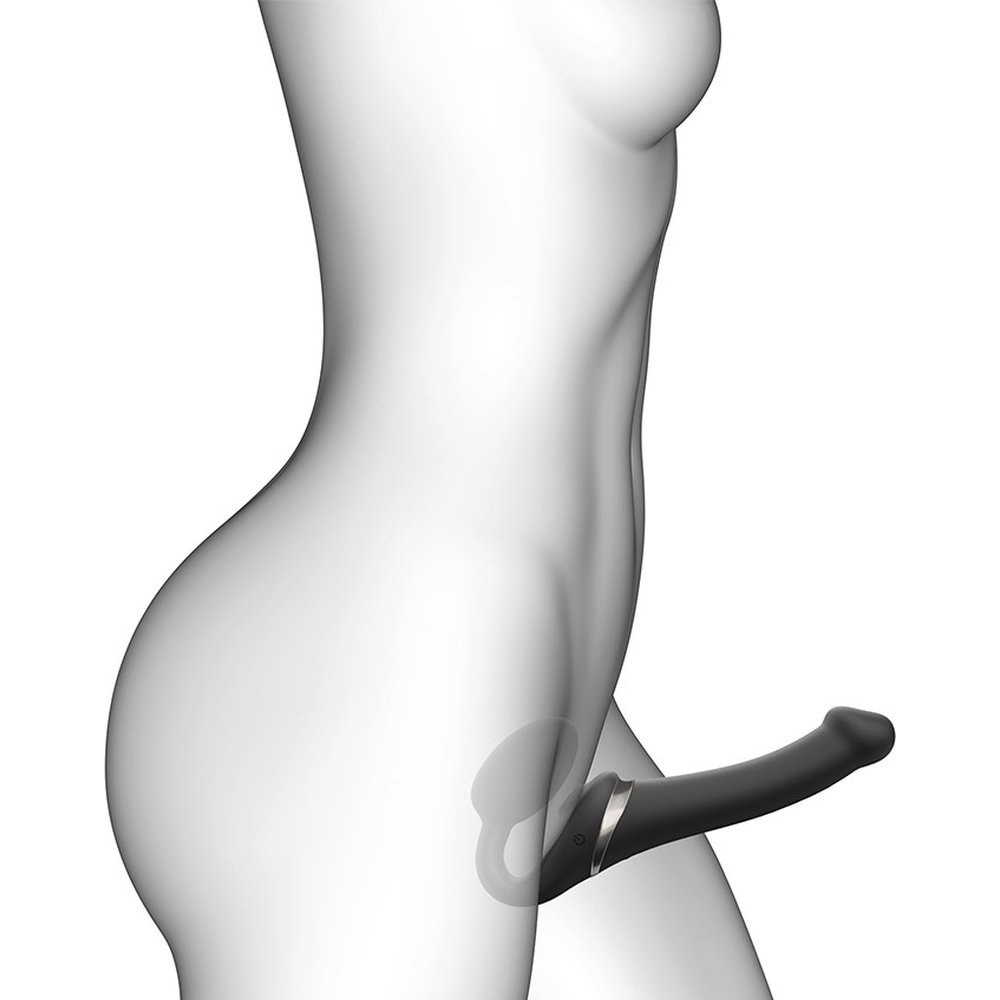 Strap-On Me Multi Orgasm Strapless Strapon Black Large 3 Motor Vibratör