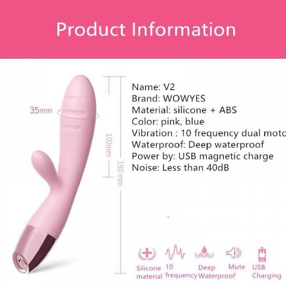 Wowyes V2 Flexible Şarjlı 10 Mod Klitoris Rabbit Vibratör