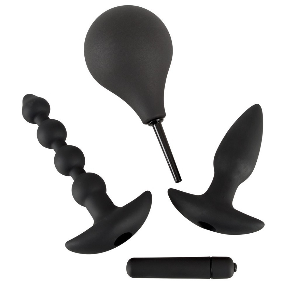 Black Velvets Anal Kit Anal Temizleme Pompası ve Vibratör Set