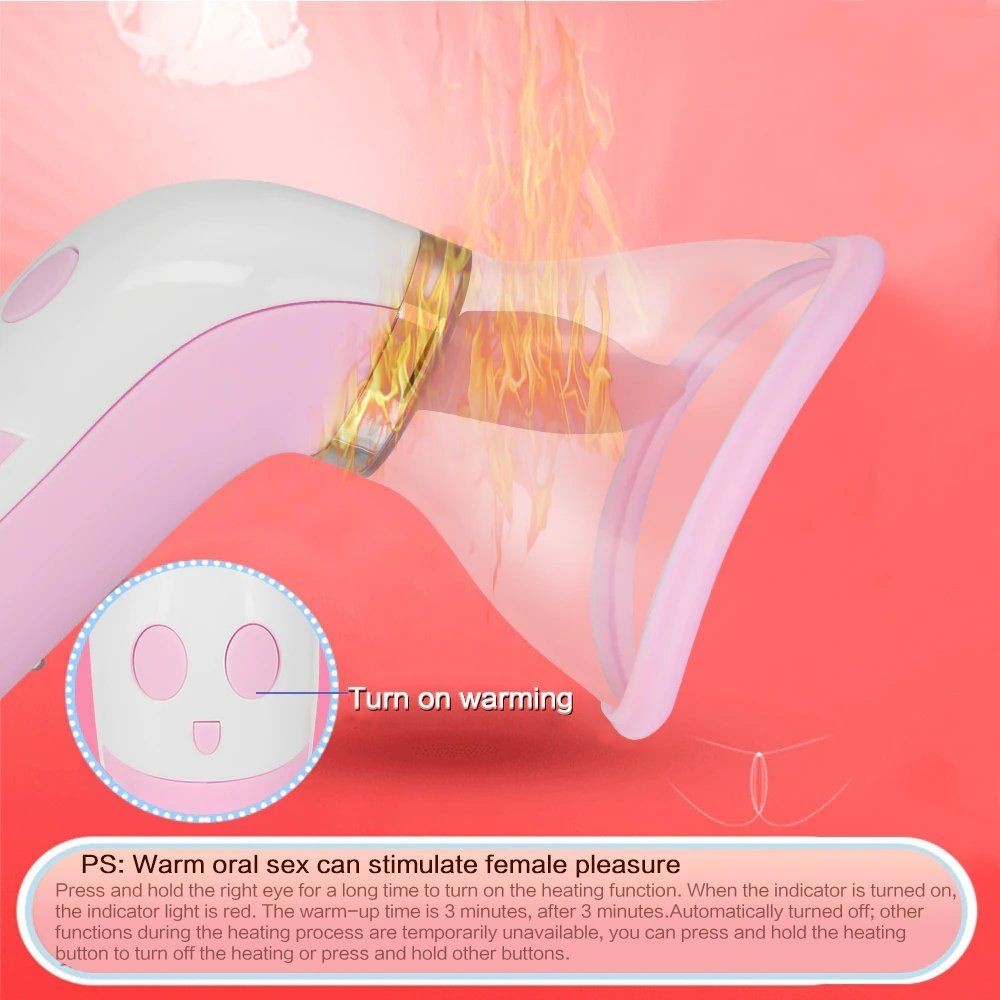 bAŞKa Sucker Licker G-Spot Çift Yönlü Isıtmalı Yalama Vibratör