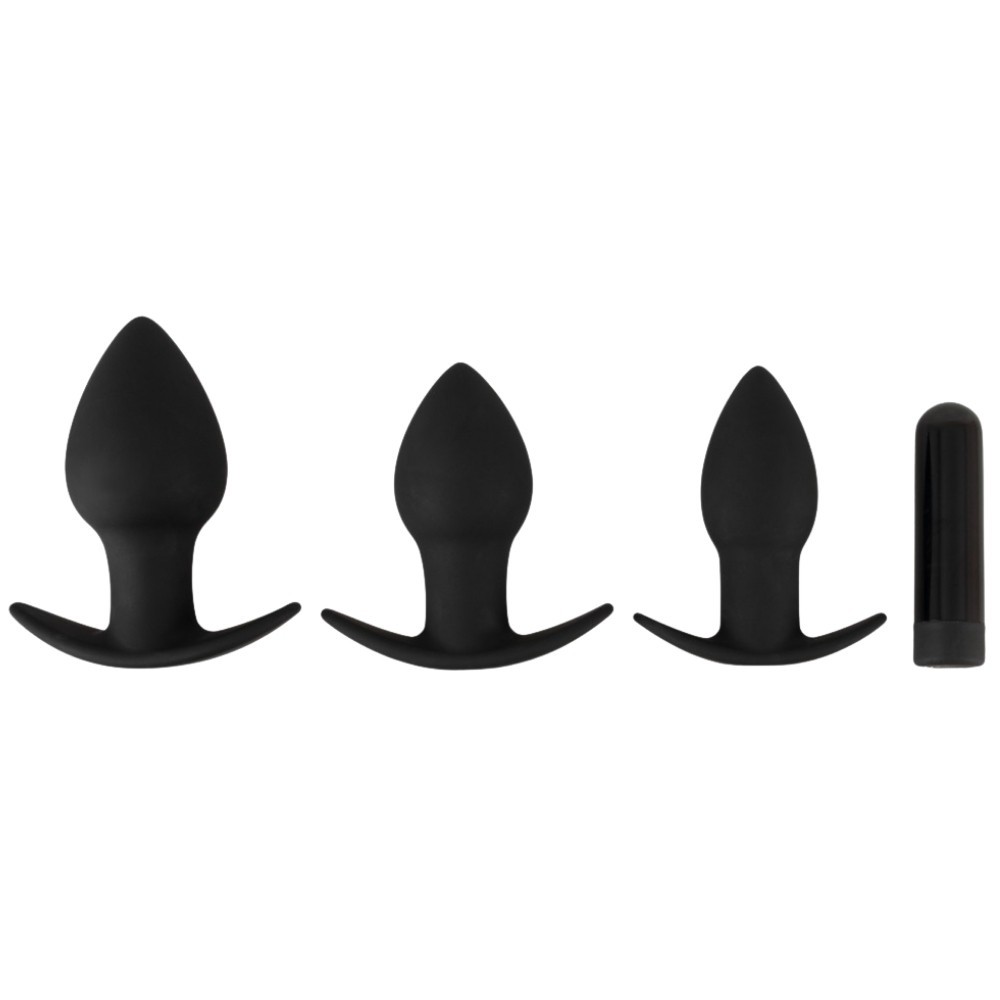 Black Velvets Butt Plug Set Titreşimli Anal Plug Set