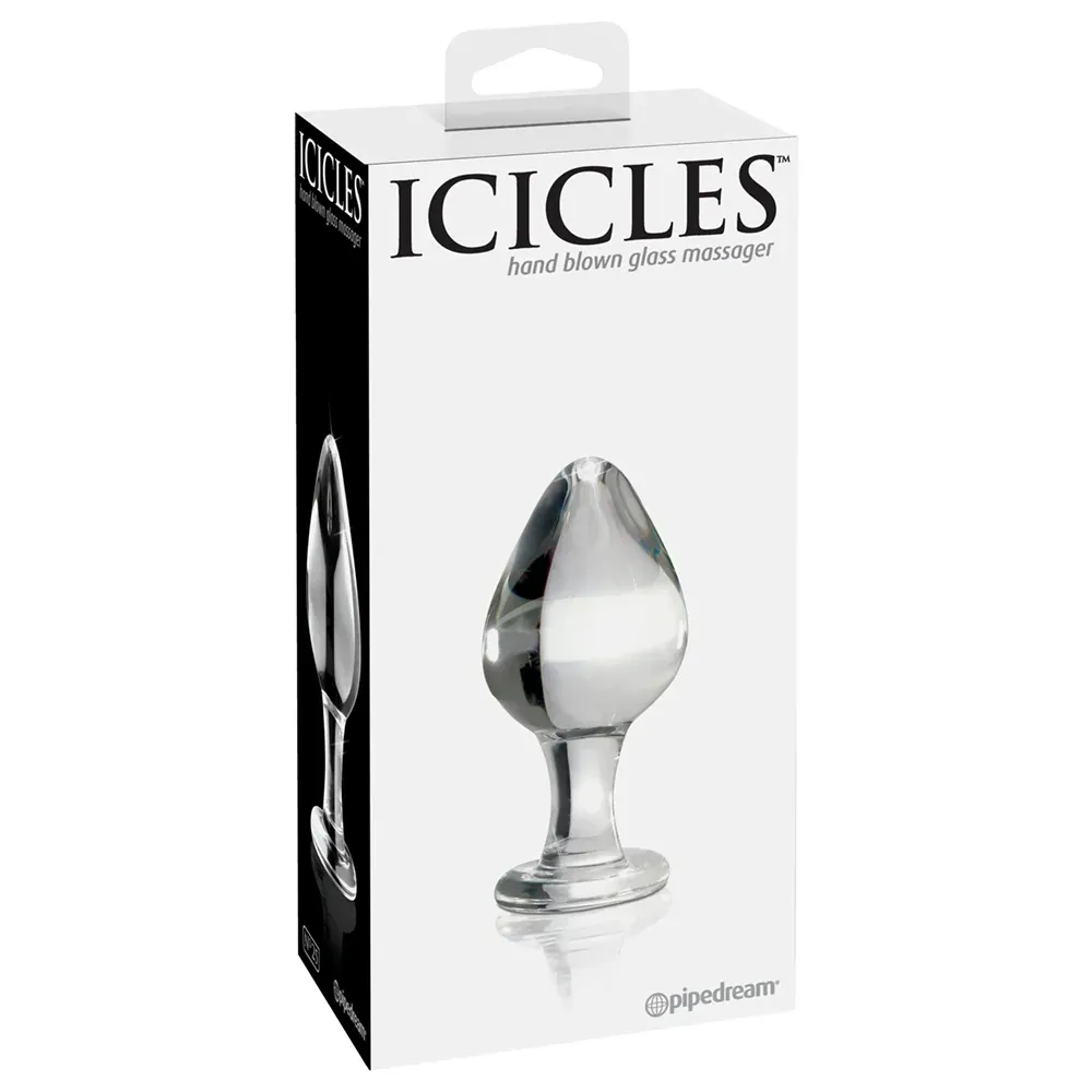 Pipedream İcicles No.25 Hand Blown Glass Massager Cam Dildo