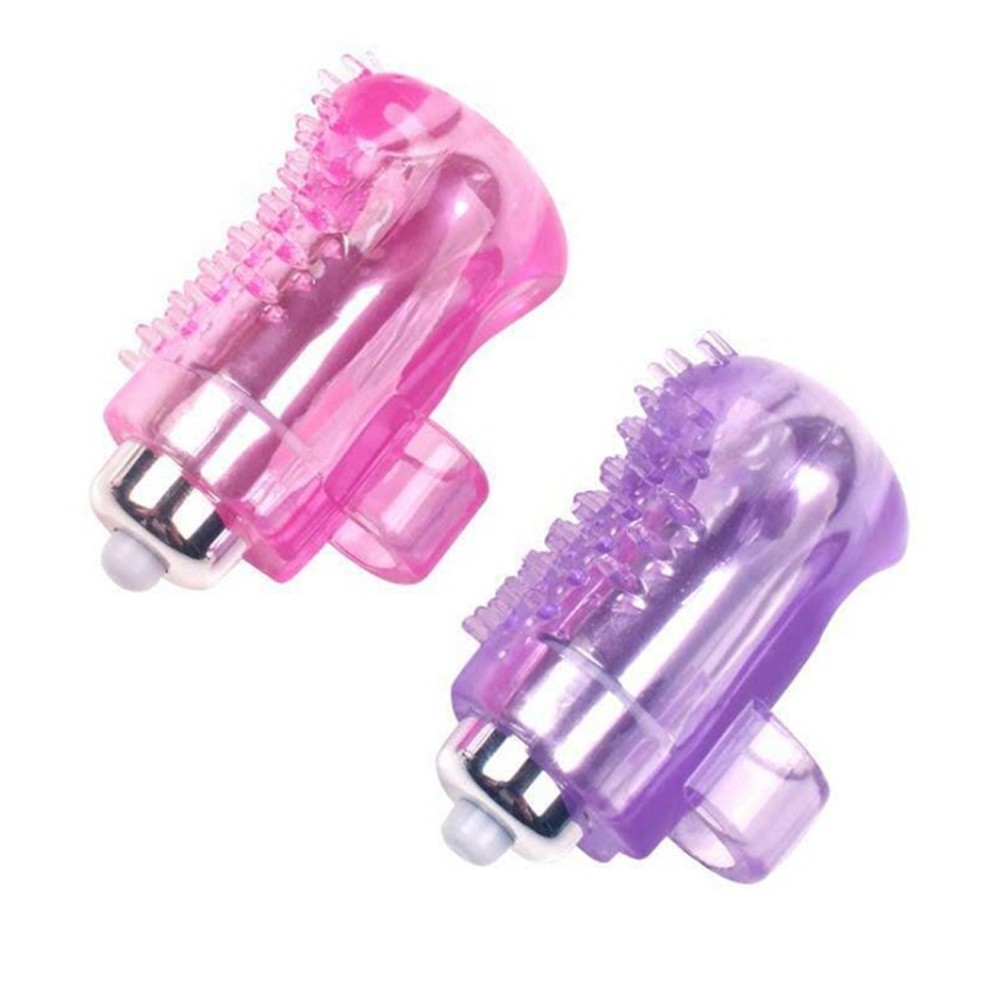 bAŞKa Finger Vibe Silicone Purple Tırtıklı Parmak Vibratör