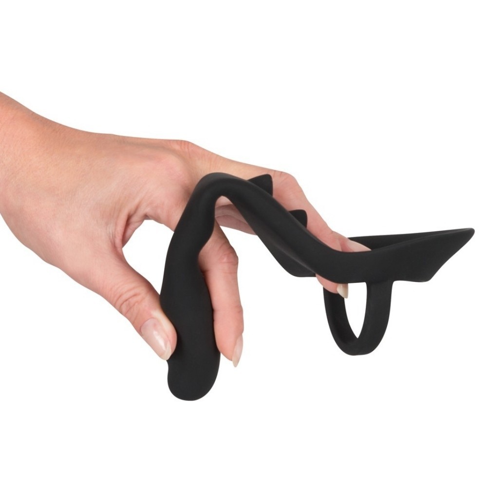 Black Velvets Ring ve Plug Soft Touch Penis Halkası ve Anal Plug