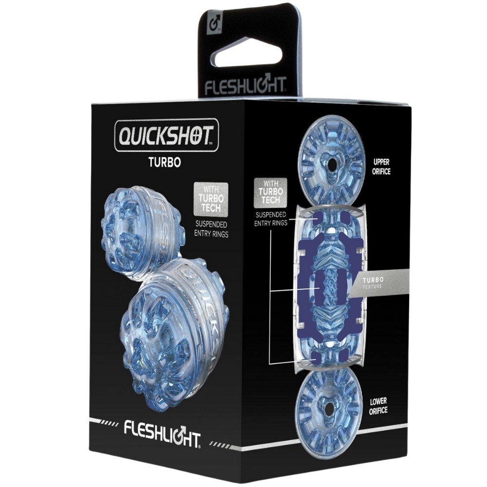 Original Fleshlight Quickshot Turbo Blue Masturbator