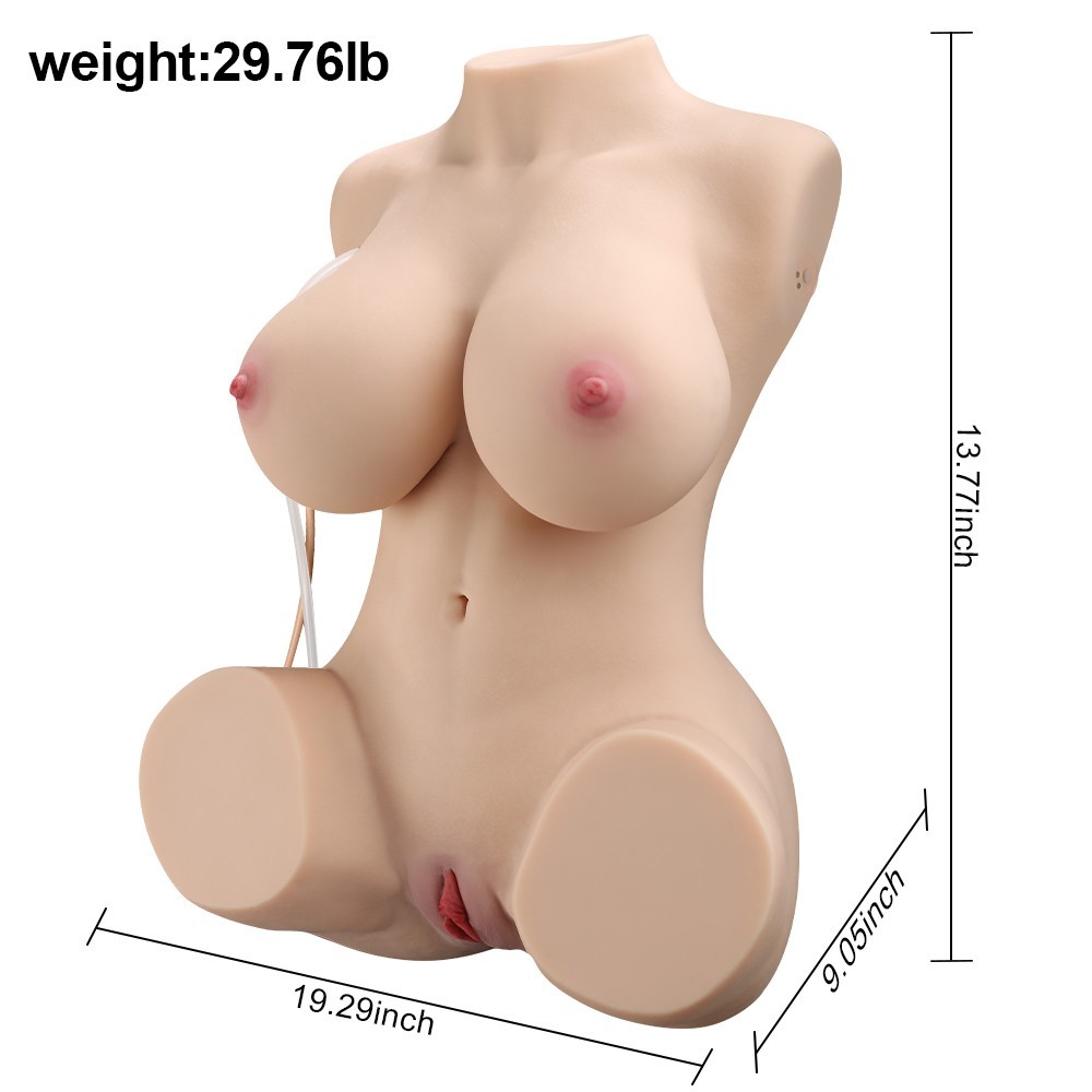 Shequ Britney Emişli ve Titreşimli Yarım Vücut Masturbator SQ-MAS20028