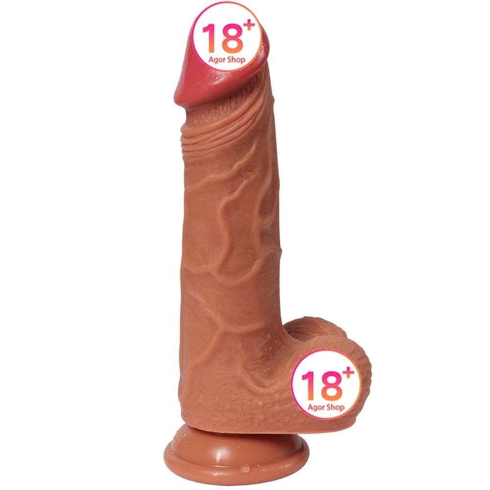 Shequ Dildo Series Hansen Dual Layered Çift Katmanlı 21 cm Realistik Dildo SQ-WBD10013