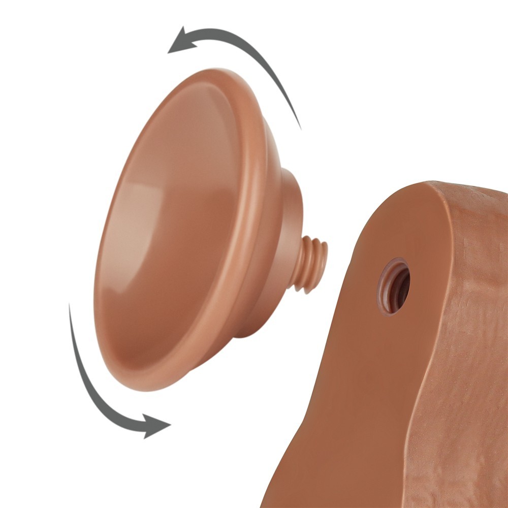 Lovetoy Sliding Skin Dual Layer Dong Borwn 22 Cm Realistik Penis LV317309