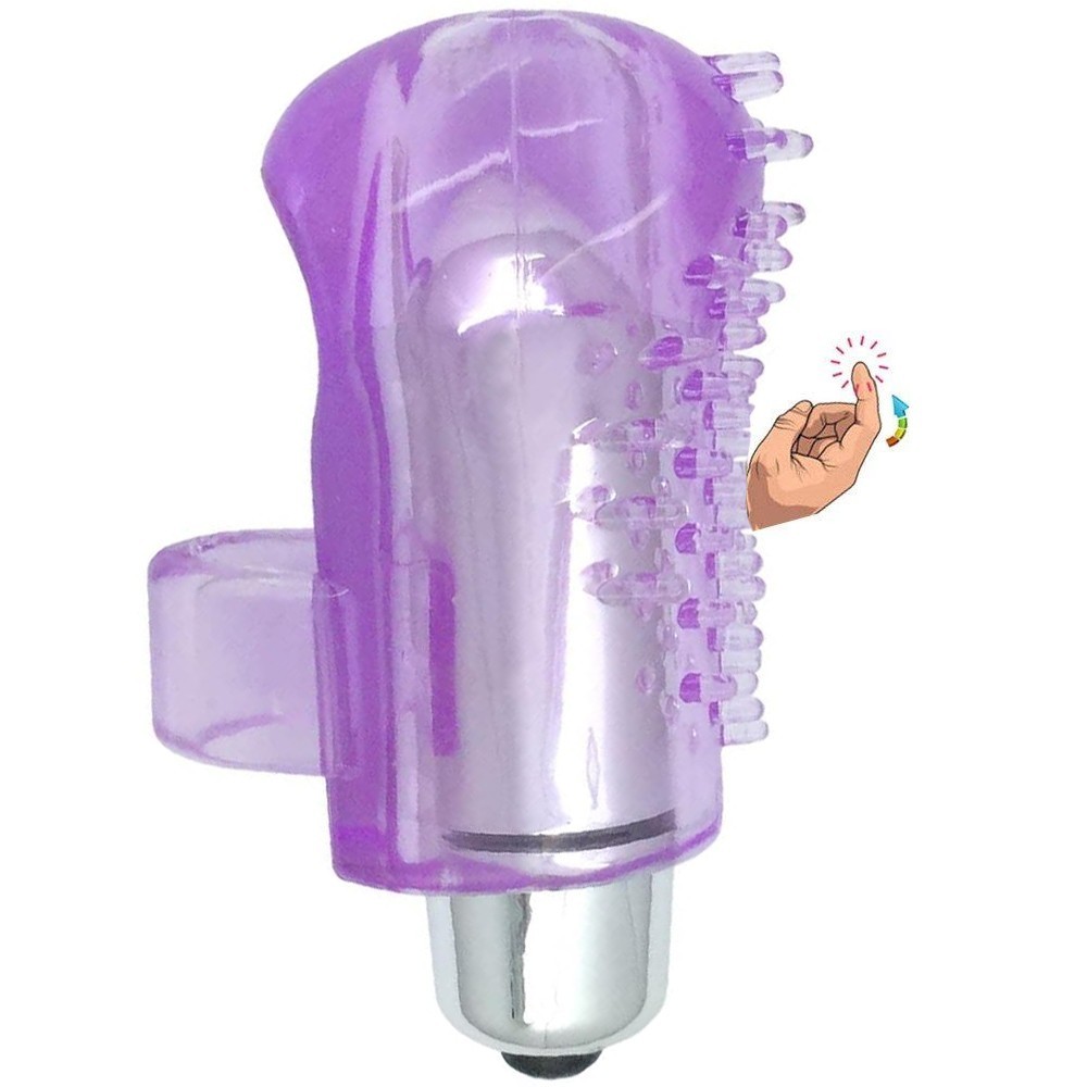 bAŞKa Finger Vibe Silicone Purple Tırtıklı Parmak Vibratör