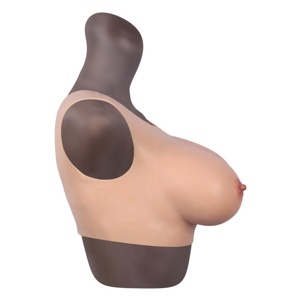 bAŞKa Bodysuit Crossdresser Giyilebilir Askılı Silikon Göğüs Cup E