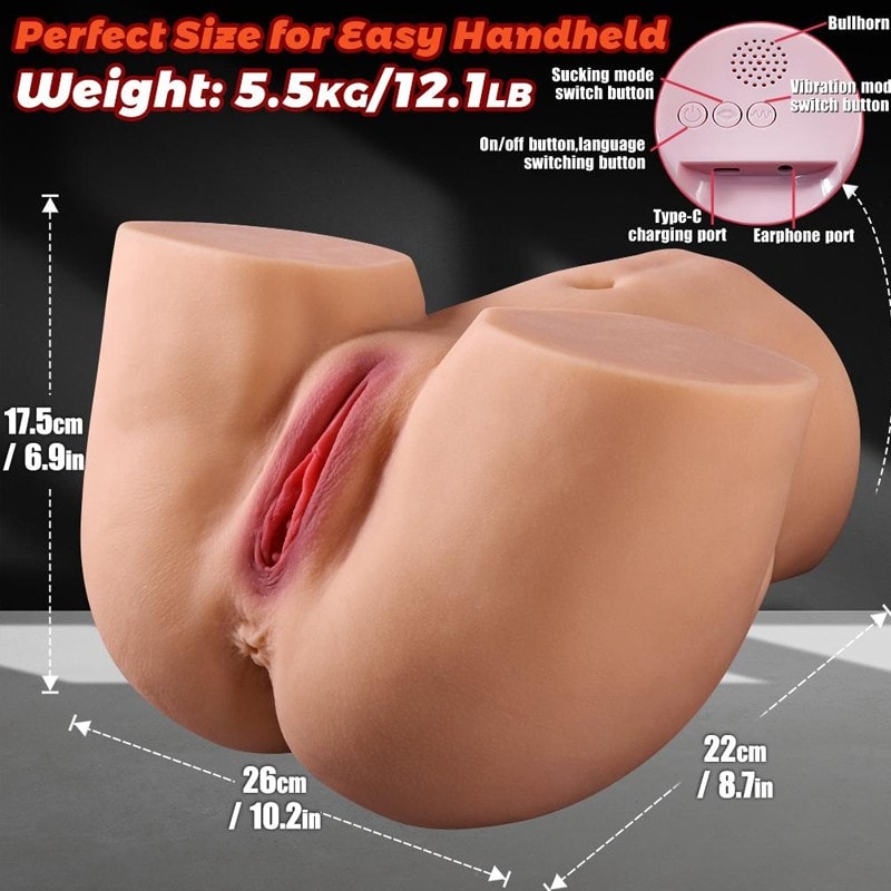 Premium Sucking Masturbator Hareketli ve Emiş Güçlü Realistik Kalça