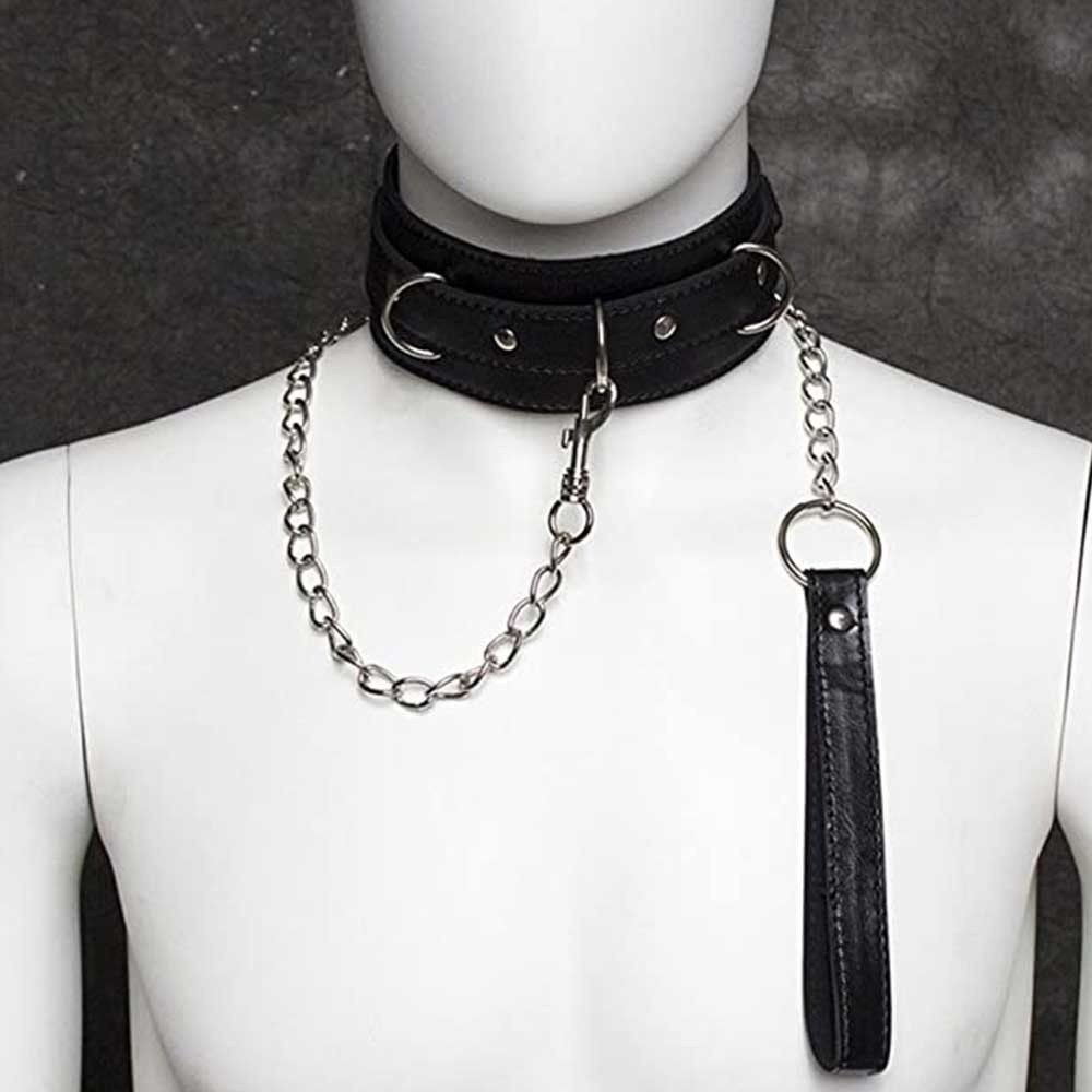 bAŞKa Fetish Fantasy Series Neck Collar Hakiki Deri Fetiş Tasma-Siyah