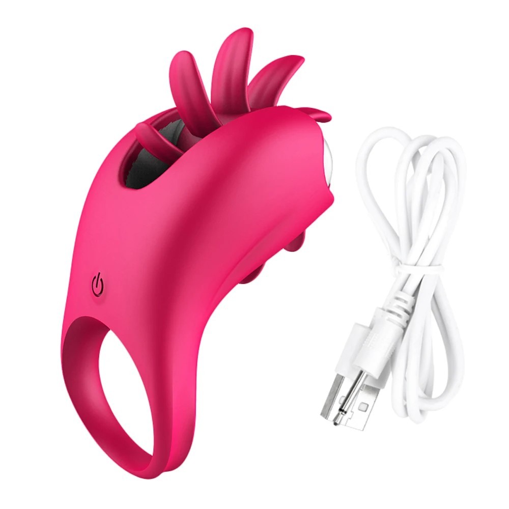 bAŞKa Licking Cock Ring  Dönebilen Dil Hareketli Penis Halkası-Pink