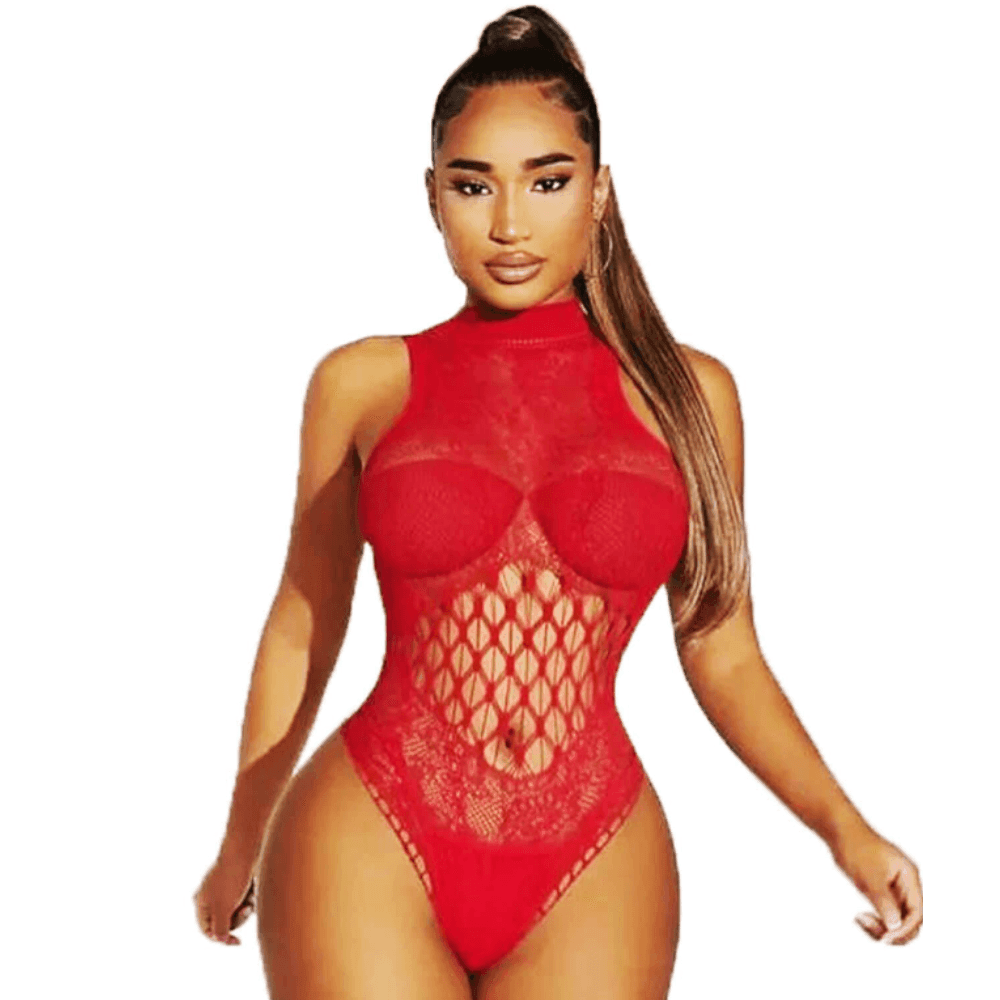 bAŞKa Fantasy Wear Seksi Kırmızı Vücut Çorabı