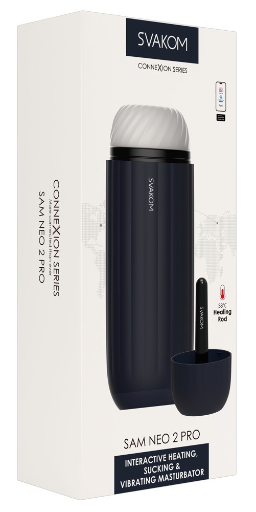 Svakom Sam Neo 2 Pro Interactive Heating Sucking Telefon Kontrol Masturbator