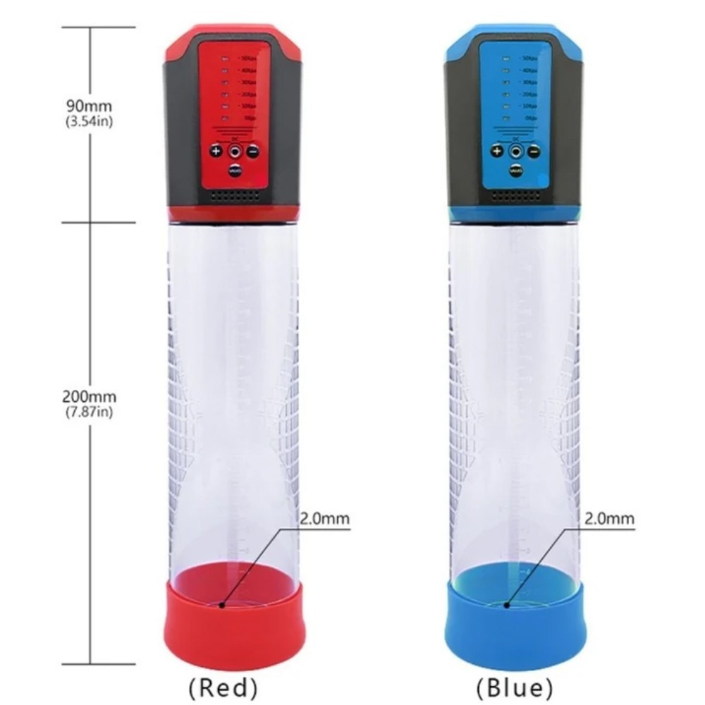 bAŞKa Canwin Bigger Man Passion Pump 5 Speed Otomatik Penis Pompası-Red